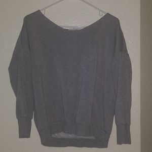Gray long sleeve fleece sweatshirt